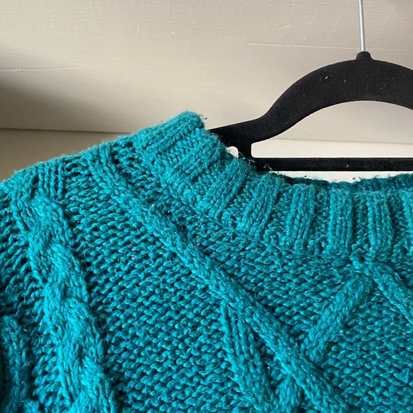 Aerie | Emerald Chunky Oversized Cable Knit Sweater - Picture 7 of 14